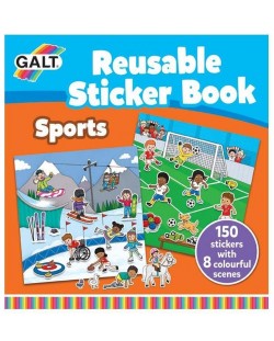 Knjiga s naljepnicama za višekratnu upotrebu Galt - Sport
