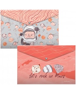Set mapa s gumbom Erich Krause - Martian Girl, A4, 4 komada