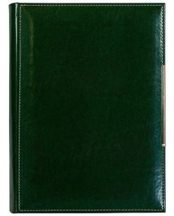 Kožna bilježnica-agenda Lemax Novaskin - А5, zelena, Standart
