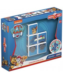 Set kocki Geomag - Magicube PAW Patrol, Chaseov auto