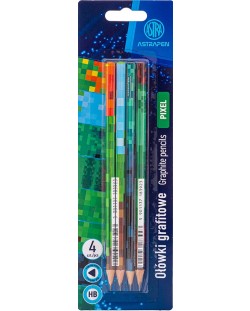 Set grafitnih olovaka Astra Astrapen - Pixel, HB, 4 komada