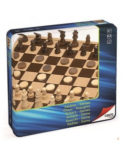 Set šaha i backgammona Cayro – 25.5 x 25.5 cm, u metalnoj kutiji