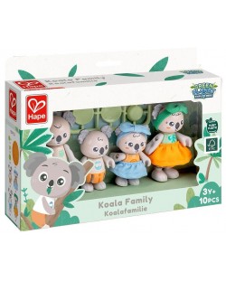 Set drvenih figura Hape - Obitelj Koala, 10 dijelova