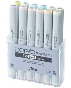 Set markera Too Copic Sketch - EX-4, 12 boja