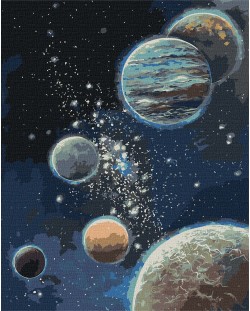 Set za slikanje po brojevima Ideyka - Neistražen kozmos, 40 х 50 cm