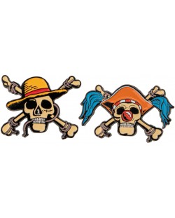 Set bedževa Cine Replicas Animation: One Piece - Luffy & Buggy Skulls