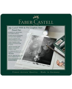 Set grafitnih olovki Faber-Castell Pitt & Castell 9000 - 20 komada