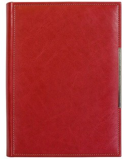 Kožna bilježnica-agenda Lemax Novaskin - Crvena, А5 Standart