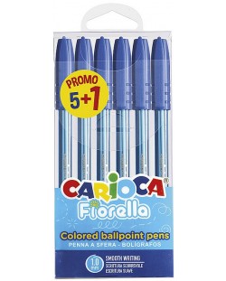 Set kemijskih olovaka Carioca Fiorela - Plavi, 6 kom.