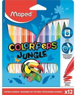 Set flomastera Maped Color Peps - Jungle, 12 boja