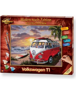 Set za slikanje po brojevima Schipper - Kombi Volkswagen T1