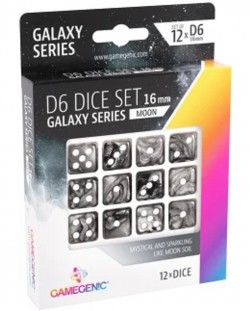 Set kockica Gamegenic: Galaxy Series - Moon, 12 komada