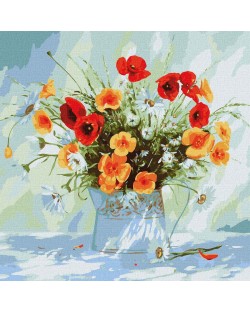 Set za slikanje po brojevima Ideyka - Ljetno cvijeće, 40 х 40 cm