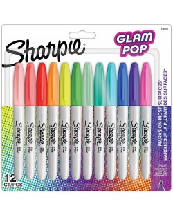 Set permanentnih markera Sharpie Glam Pop - F, 12 boja