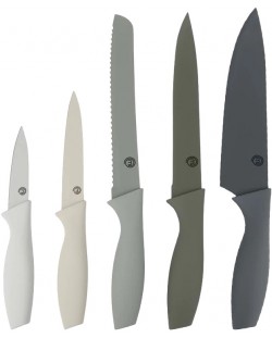Set od 5 noževa MasterChef - Čelik, PP, višebojni
