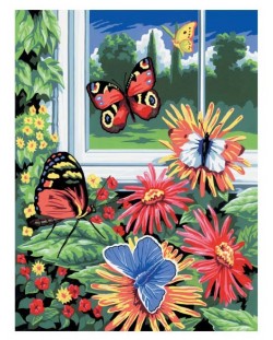 Set za slikanje akrilnim bojama Royal - Leptiri, 22 х 30 cm