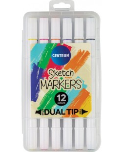 Set markera za skice Centrum Office - Dvostrani, 12 boja