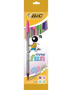 Set kemijskih olovaka u boji BIC Cristal - Fun, 1.6 mm, 4 boje