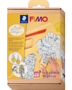 Komplet gline Staedtler Fimo Soft - Marble Design, 4 х 25 g