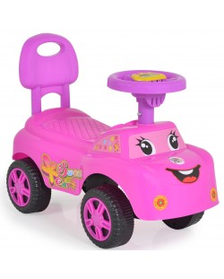 Auto na guranje Moni Toys - Keep Riding, ružičasti