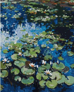 Set za slikanje po brojevima Ideyka - Lopoči, Claude Monet, 40 х 50 cm