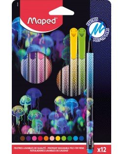 Set fineliner flomastera Maped Deepsea Paradise - 0.8 mm, 12 boja