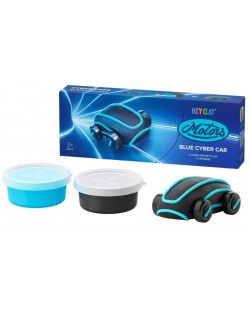 Set za modeliranje s glinom Hey Clay - Cyber ​​​​auto, plavi