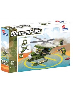 Konstrukcijski set 3 u 1 Alleblox Military Force - Helikopter, 170 dijelova