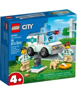 Konstruktor LEGO City - Spašavanje veterinarskim busom (60382)