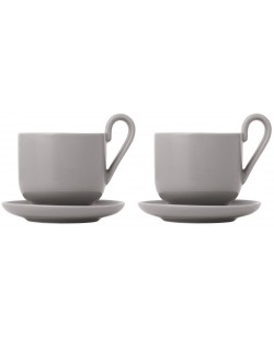 Set od 2 porculanske šalice za espresso Blomus - Ro, 80 ml, sive