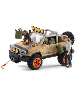 Set figurica Schleich Wild Life - Automobil 4 x 4