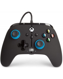 Kontroler PowerA - Enhanced, жичен, за Xbox One/Series X/S, Blue Hint