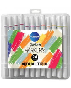 Set markera za skice Centrum Office - Dvostrani, 24 boje