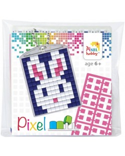 Kreativni set piksela Pixelhobby - Privjesak za ključeve, Zeko