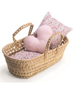 Krevet za lutku Asi - Pletena košara s postelimama