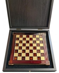 Luksuzni ručno rađeni šah Manopoulos, 20 x 20 cm, bordo