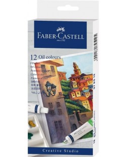 Uljane boje Faber-Castell - 12 boja, 9 ml