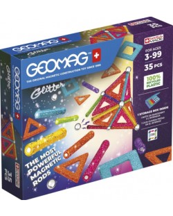 Magnetski konstruktor Geomag - Glitter, 35 dijelova