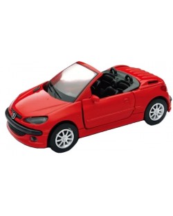 Metalni autić Newray - Peugeot 206 CC, crveni, 1:32