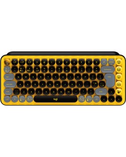 Mehanička tipkovnica Logitech - POP Keys, bežična, žuto/crna