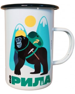 Metalna šalica Jež Art & Design - Go Rila, 450 ml