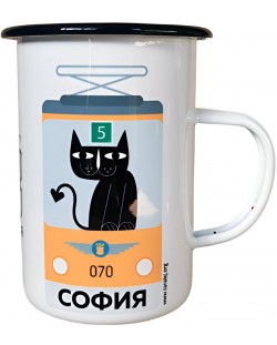 Metalna šalica Jež Art & Design - Tramvaj “Sofija 70”, 450 ml