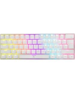 Mehanička tipkovnica White Shark - SHINOBI, Blue Switches, LED, bijela