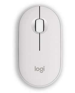 Miš Logitech - Pebble Mouse 2 M350s, opitčki, bežični, White