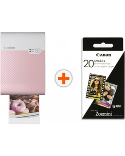 Mobilni pisač Canon - Selphy Square QX10, bez potrošnog materijala, ružičasti