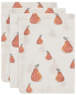 Muslinski ručnici za kupanje Jollein - Pear, 15 х 20 cm, 3 komada