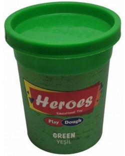 Prirodni plastelin u kutiji Heroes Play Dough – Zeleni