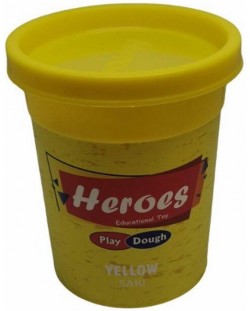 Prirodni plastelin u kutiji Heroes Play Dough – Žuti