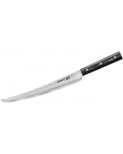 Nož za rezanje kriški Samura - Damascus Tanto, 67 слоя, 23 cm, damascirani čelik