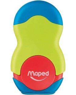 Gumica-šiljilo Maped Loopy - Soft Touch, zelena